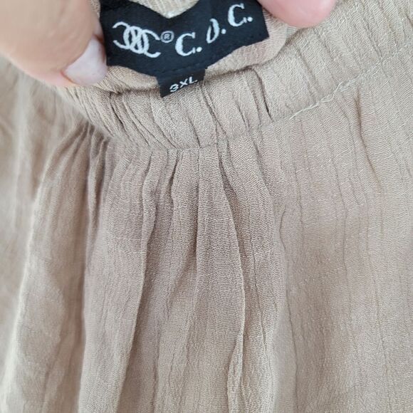 CDC tan strapless jumpsuit - Picture 6 of 8